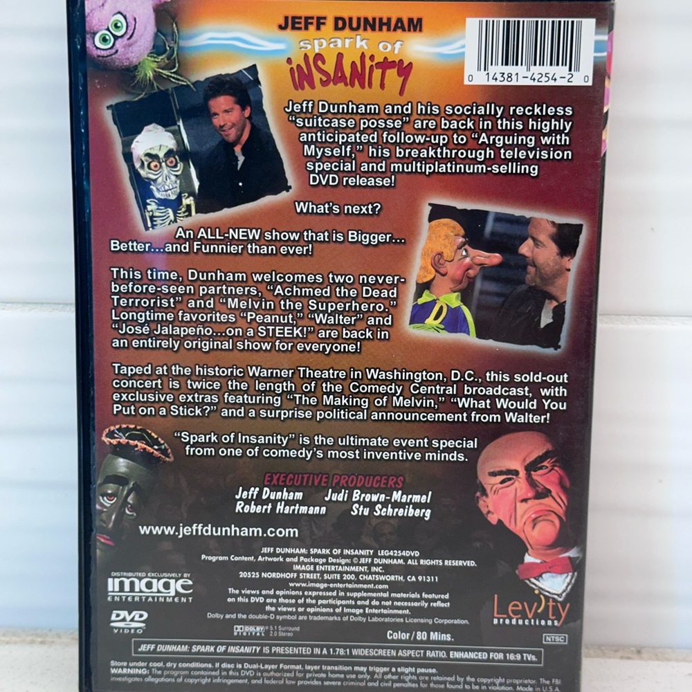 Jeff Dunham - Spark of Insanity (DVD, 2007) - Tested - Picture 2 of 11